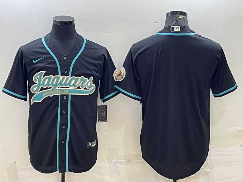 Men%27s Jacksonville Jaguars Blank Black With Patch Cool Base Stitched Baseball Jersey->indianapolis colts->NFL Jersey